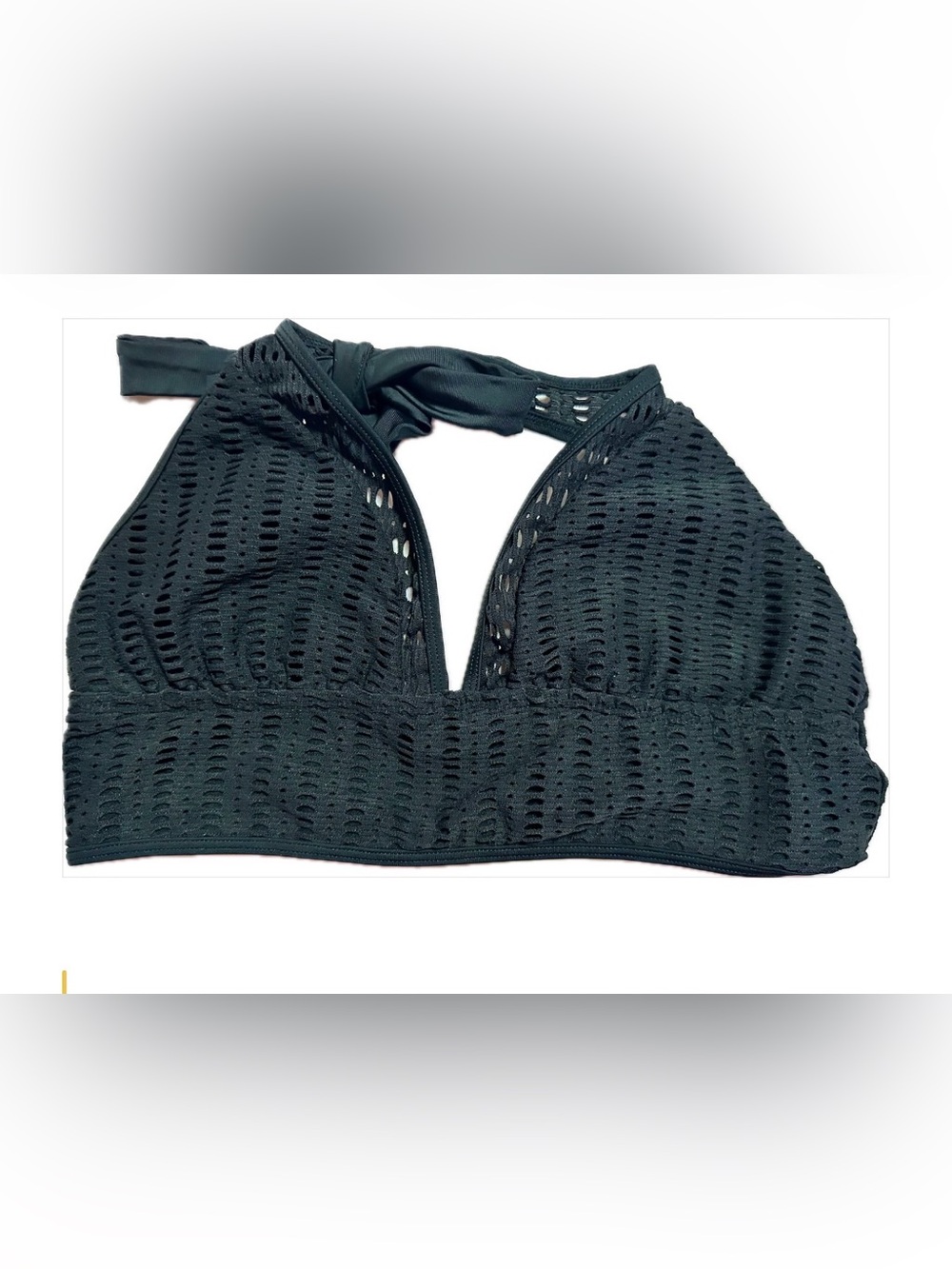 Sanctuary Black Crochet Bikini Top
